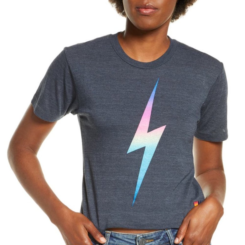 Aviator Nation Bolt Graphic Boyfriend Tee